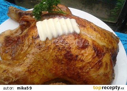 Máslové kuřátko pečené v sáčku