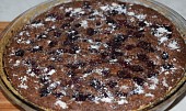 Ořechovo - čokoládový koláč s třešněmi, Upečeno