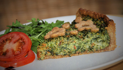 Špenátový quiche s quinoou