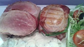 Steak z panenky s žampionovou omáčkou
