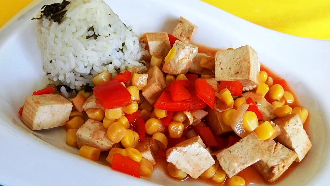 Tofu na víně