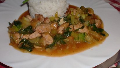 Vepřové nudličky s pak choi