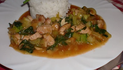Vepřové nudličky s pak choi