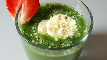 Zelené smoothie s konopným semínkem