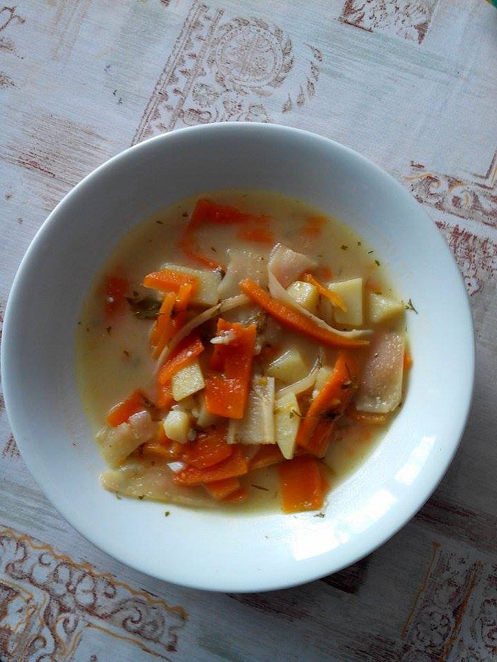 Zeleninová polévka s koriandrem