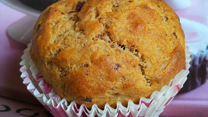 Banánové muffiny s kousky čokolády