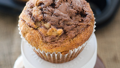 Banánové muffiny s nutellou