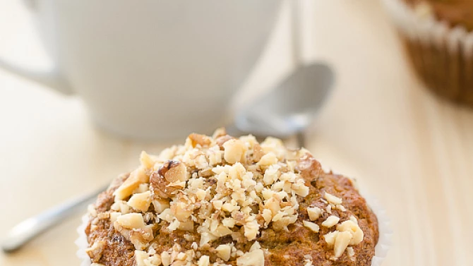 Banánové muffiny s vlašskými ořechy