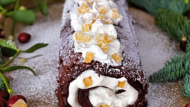 Čokoládová roláda se zázvorem (Bûche de Noël)