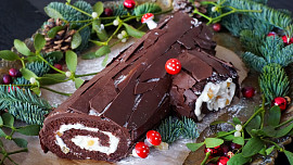 Čokoládová roláda se zázvorem (Bûche de Noël)