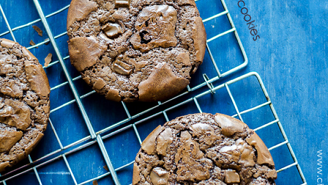 Čokoládové brownie cookies