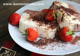 Čokoládovo-vanilkové semifreddo