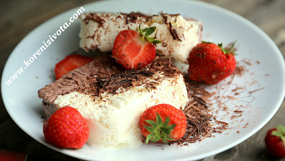 Čokoládovo-vanilkové semifreddo