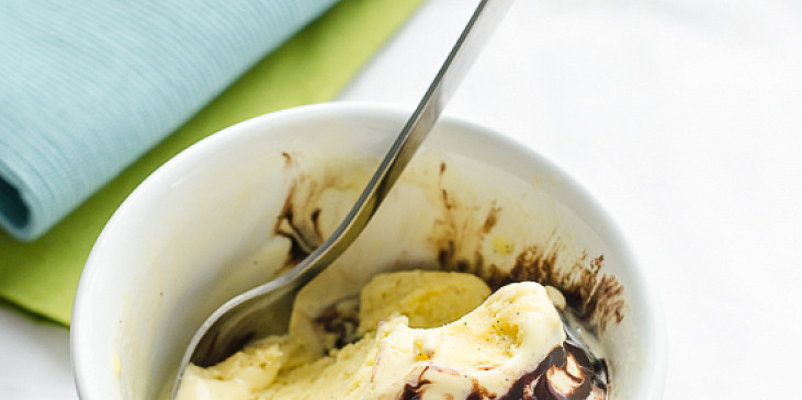Domácí pravá vanilková zmrzlina