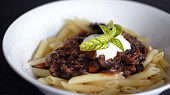 Houbový bourguignon