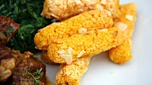 Hovězí na česneku s polentovými kroketkami