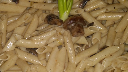 Houbovo-sýrová pánvička s penne