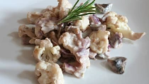 Květákovo - houbové ragú