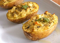 Plněné brambory s bylinkami (vegan)