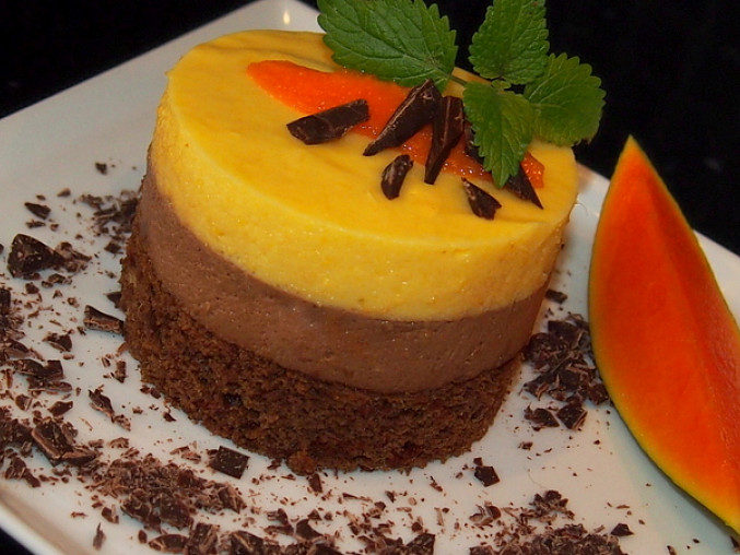 Mangovo - čokoládové dortíčky