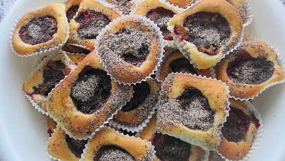 Nekynuté švestkové koláčky - muffiny