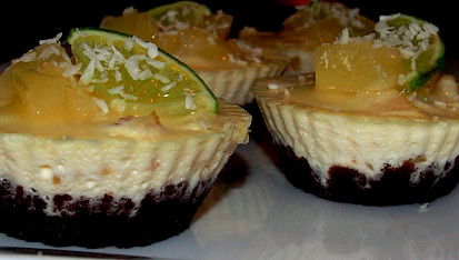 Piňa colada mini cheescake