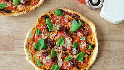 Vegan pizza (skoro Quattro Stagioni)