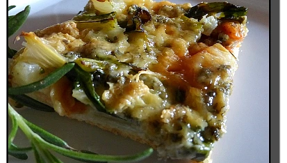 Pizza s mangoldem a Nivou