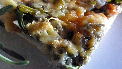 Pizza s mangoldem a Nivou