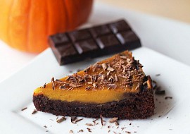 Brownies s dýňovým krémem - pumpkin pie brownie