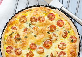 Quiche s rajčaty a kukuřicí