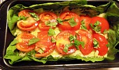 Tykev zapečená s mangoldem a rajčaty