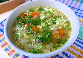Vydatná polévka s pohankou a vejcem