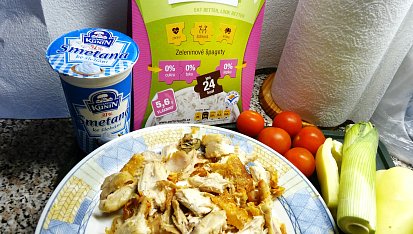 Zapečené špagety Perfect pasta s kuřecím masem