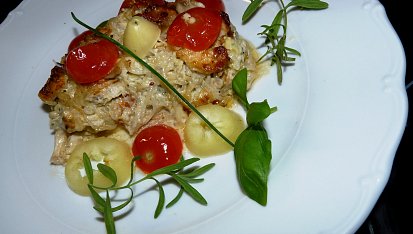 Zapečené špagety Perfect pasta s kuřecím masem