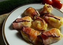 Bramborová kaše pečená ve slanině