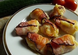 Bramborová kaše pečená ve slanině