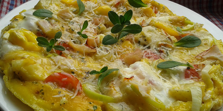 Bramborová omeleta s tvarůžky