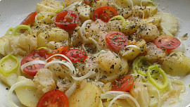 Bramborová omeleta s tvarůžky