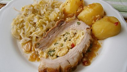 Bůčková kapsa s jednoduchou nádivkou, Bůčková kapsa s jednoduchou nádivkou