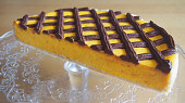 Dýňový cheesecake s čoko mřížkou