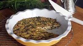 Frittata s houbami shiitake a koprem