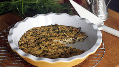 Frittata s houbami shiitake a koprem