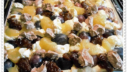 Kecaný koláč (Kleckslkuchen), ... S nádivkou
