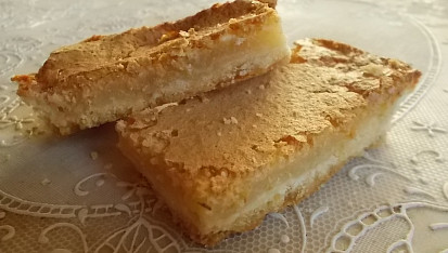 Křupavé citronové čtverečky k čaji