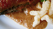 Kuře na jablku a voňavém koření, Detail šťávy(omáčky)