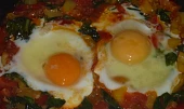 Mangoldová variace na shakshuka (na arabské lečo)