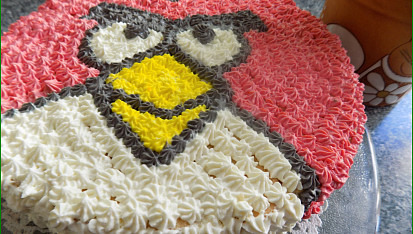 Nepečený dortík Angry Birds