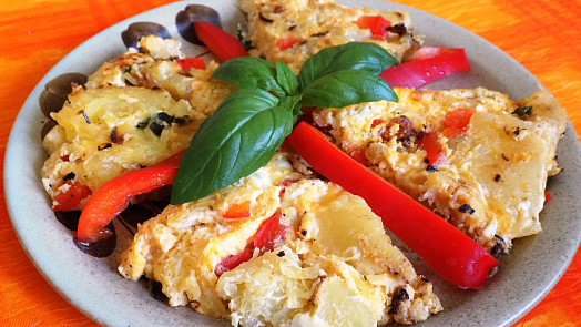 Omeleta ze špagetové dýně