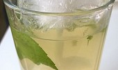 Osvěžující ledový zelený čaj s broskví a mátou
